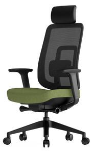 Kancelářská ergonomická židle K42 SP – síť/ čalouněná, zelená