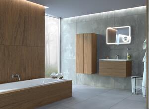 Kingsbath Rimini Graphite Oak 80 koupelnová skříňka s umyvadlem