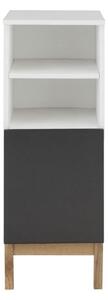 Bílo-černá nízká koupelnová skříňka 30x86 cm Mirza - Støraa