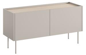 TV stolek Desin 120 cm s kovovými nohami - kašmír / dub nagano