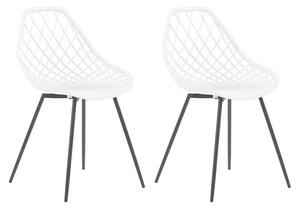Set 2 ks. jídelních židlí CANOR (bílá). 1022900