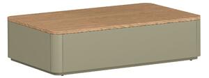 Konferenční stolek Elivo 100 cm se zásuvkami - eukalyptus / dub baltic dune
