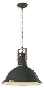 Ferroluce Závěsné retro svítidlo INDUSTRIAL, Ø 40 cm, 1xE27 Barva: Černá