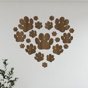 Dřevěné srdce Pacičková láska | Rozměry (cm): 40x34 | Zvolte barvu dekoru: Ořech