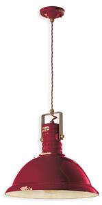 Ferroluce Závěsné retro svítidlo INDUSTRIAL, Ø 40 cm, 1xE27 Barva: Rudá červená