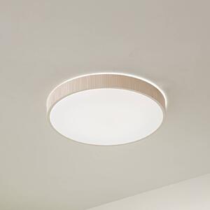 Lindby LED stropní svítidlo Zylo, béžové, Ø 49 cm, stmívatelné, stmívatelný, Krémová / jantar, Obývací pokoj / jídelna, Plast