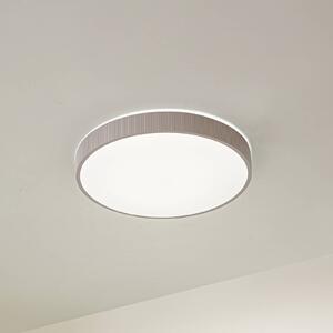 Lindby LED stropní svítidlo Zylo, taupe, Ø 49 cm, stmívatelné, stmívatelný, Krémová / jantar, Obývací pokoj / jídelna, Plast