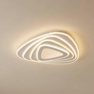 Lindby LED stropní svítidlo Rebeka, 48x49cm, dálkové ovládání, stmívatelný, Bílá / opál, Obývací pokoj / jídelna, kov, Moderní