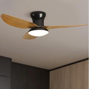 Brilagi-LED Stmívatelný stropní ventilátor LED/30W/230V 3000-6500K černá/hněd+DO
