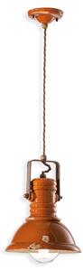 Ferroluce Závěsné retro svítidlo INDUSTRIAL, Ø 23 cm, 1xE27 Barva: Oranžová