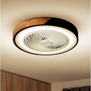 Brilagi-LED Stmív. svítidlo s ventilátorem LED/30W/230V 3000-6500K černá/dub +DO