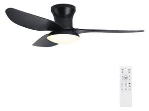 Brilagi - LED Stmívatelný stropní ventilátor LED/30W/230V 3000-6500K černá + DO