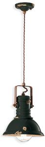 Ferroluce Závěsné retro svítidlo INDUSTRIAL, Ø 23 cm, 1xE27 Barva: Černá