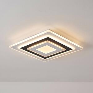 Lindby LED stropní svítidlo Rebeka, 50 x cm, stmívatelné, stmívatelný, Bílá / opál, Obývací pokoj / jídelna, Plast, Moderní
