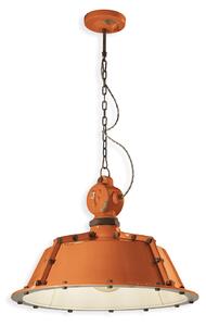 Ferroluce Závěsné retro svítidlo INDUSTRIAL, Ø 52 cm, 1xE27 Barva: Oranžová