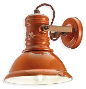 Ferroluce Nástěnné retro svítidlo INDUSTRIAL, v. 24 cm, 1xE27 Barva: Oranžová