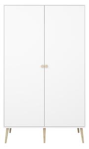 Bílá dětská šatní skříň 113x190 cm Gaia - Tvilum