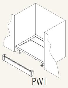 SanSwiss PWII 080 04 Přední panel hliníkový pro čtvercovou vaničku 80 cm - bílý