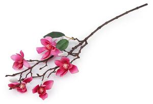 Umělá větvička magnolie - 2 fialovorůžová