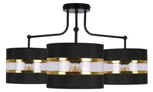 Černé stropní svítidlo s textilním stínidlem ø 20 cm Andy – Candellux Lighting