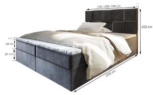 Čalouněná postel boxspring PIACO, 160x200, kronos 03