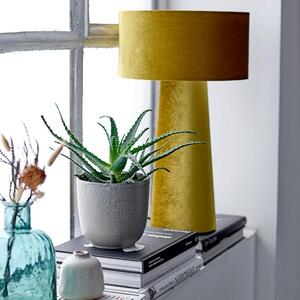 Žlutá sametová stolní lampa Bloomingville Dafna 50 cm