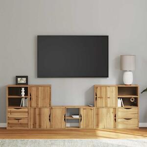 5 kusů TV skříněk s úložným prostorem "ODDA" Borovicový masiv 3365374