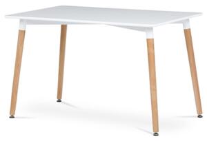 Jídelní stůl Autronic 120x74 cm bílý MDF mat DT-304 WT