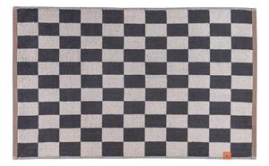 Antracitová/béžová koupelnová předložka do sprchy z bio bavlny 50x80 cm Retro – Mette Ditmer Denmark