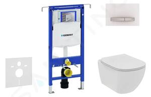 Geberit Set předstěnové instalace, klozetu a sedátka Ideal Standard Tesi, tlačítka Sigma50, Rimless, SoftClose, alpská bílá 111.355.00.5 NE8