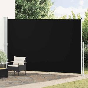Zatahovací boční markýza/zástěna 220 x 514 cm černá 313429