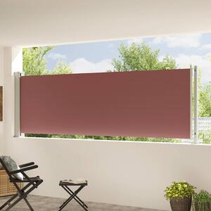 Zatahovací boční markýza 117 x 614 cm hnědá