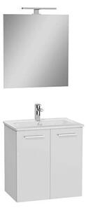 Koupelnová sestava s umyvadlem zrcadlem a osvětlením VitrA Mia 59x61x39,5 cm bílá lesk MIASETFP60B
