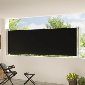 Zatahovací boční markýza 117 x 614 cm černá