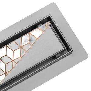 BPS-koupelny Sprchový odtokový žlab 2in1 DL05 360 FIX G1 ST 50 cm, satén