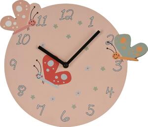 Dětské nástěnné hodiny Meadow Motýlek, 26 x 28 cm