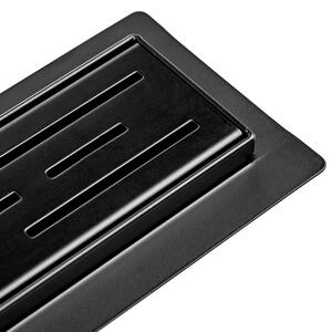 BPS-koupelny Sprchový odtokový žlab DL01 CLASSIC G2 BL 50 cm, černá
