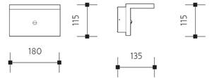 LED Venkovní nástěnné svítidlo NATURA LED/12W/230V 4000K IP65 hnědá/antracit