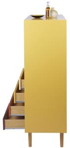 Hořčicově žlutá lakovaná komoda Tom Tailor Color Box II. 114 x 44 cm