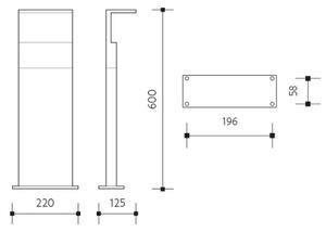 LED Venkovní lampa NATURA LED/12W/230V 4000K 60 cm IP65 hnědá/antracit