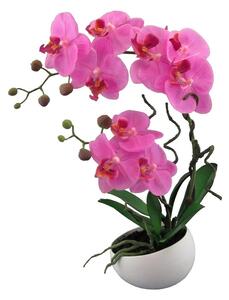 Umělá Orchidej v květináči růžová, 42 cm 115812-80