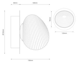 LED Nástěnné svítidlo BOLLA LED/3W/230V zlatá/kouřová béžová