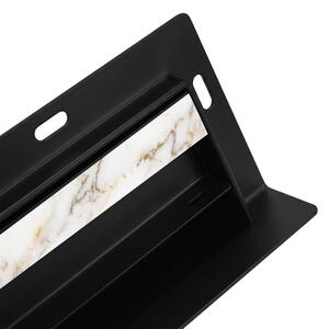BPS-koupelny Nástěnný odtokový žlab 2in1 DL09 WALL BL 50 cm, černý