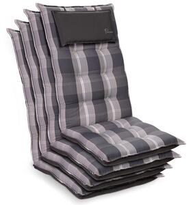 Blumfeldt Sylt, čalouněná podložka, podložka na židli, podložka na výše polohovací křeslo, polštář, polyester, 50 × 120 × 9 cm, 4 x sedák