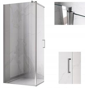 BPS-koupelny Sprchová zástěna se sklopnými dveřmi KZ15 90x50 (sklopné dveře) chrom/transparent - bez vaničky