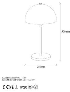 ASIR Stolní lampa VARZAN - 10856 černá