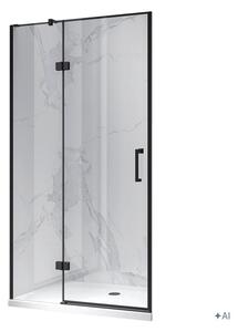 BPS-koupelny Sprchové dveře KZ17D 100 černá/transparent pro instalaci do niky - bez vaničky