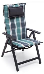 Blumfeldt Donau, polstry, polstry na židli, vysoké opěradlo, zahradní židle, polyester 50 x 120 x 6 cm, 4 x podložka
