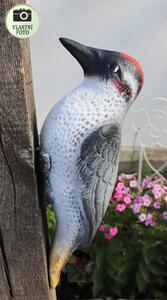 Zahradní dekorace pták žlůna keramická