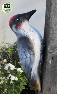 Zahradní dekorace pták žlůna keramická